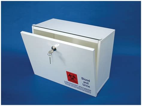 specimen metal lock box|health care logistics lock box.